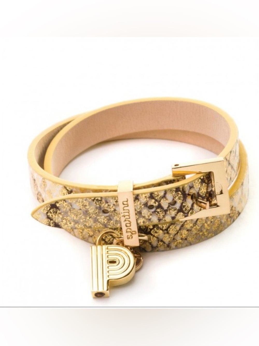 Metallic Python Leather Wrap Bracelet Spartina 449 NWT